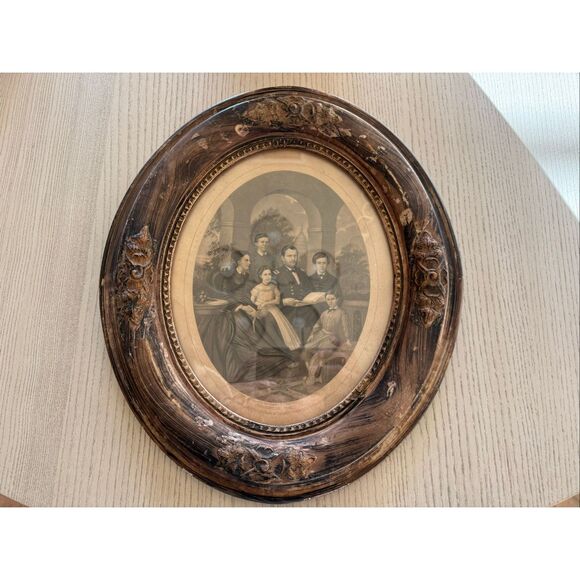Antique Ulysses Grant Family framed etching president of the United States litho - Picture 4 of 5